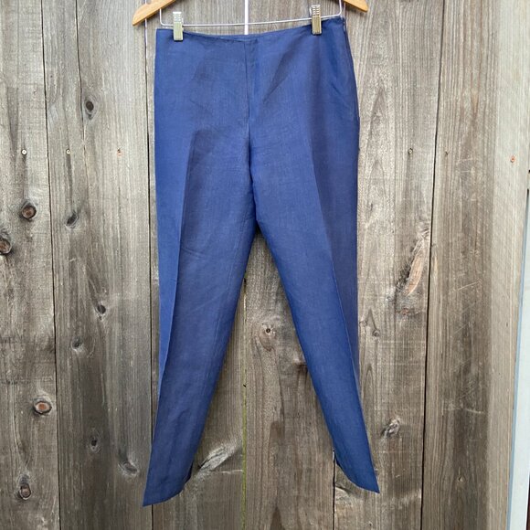 Bernard Zins size 4Navy Italian linen/silk trousers